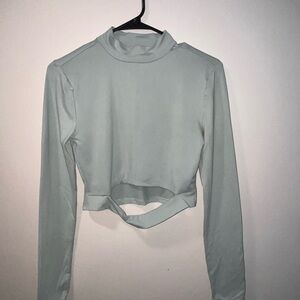 Women's Long Sleeve Top in Light Gray
